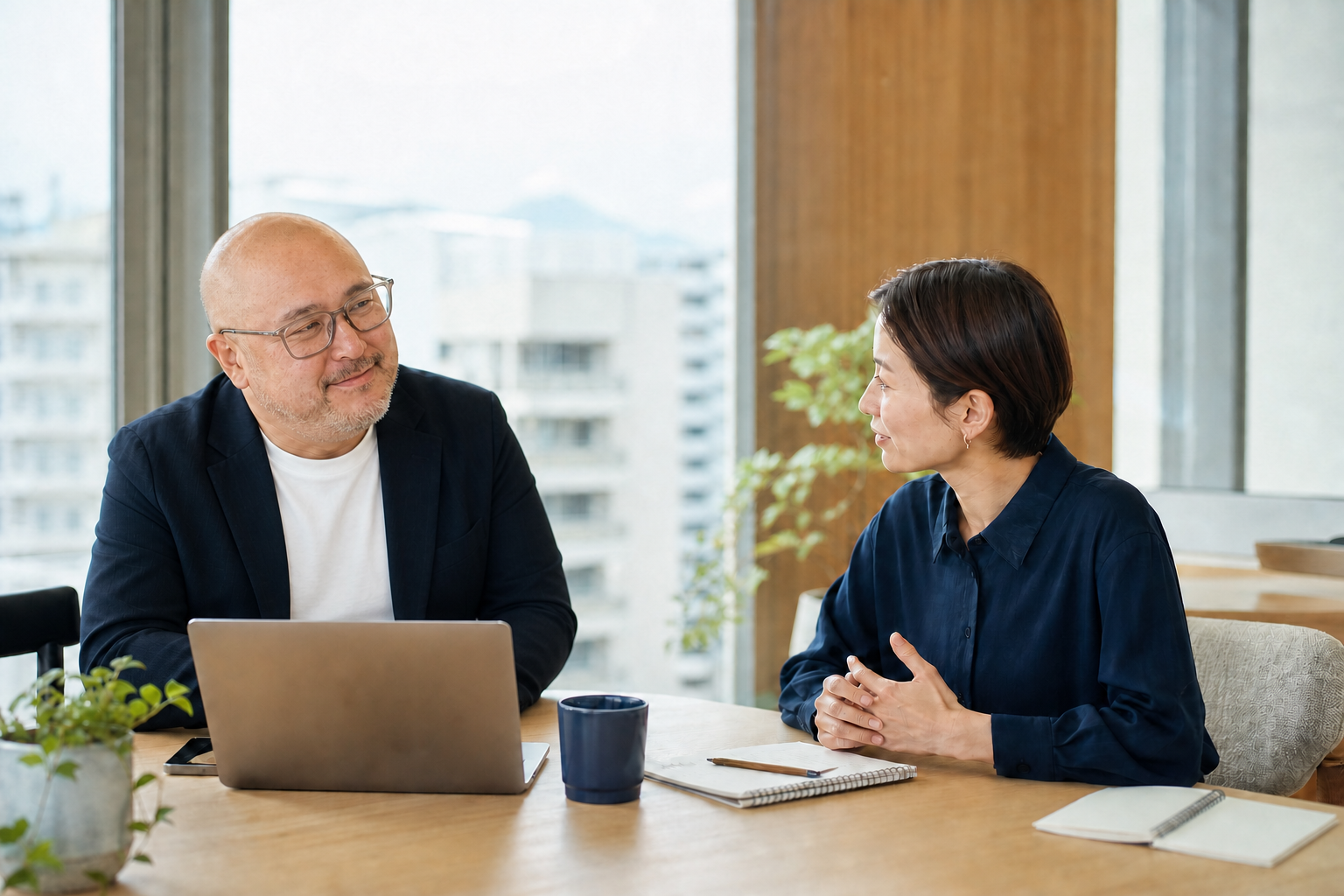 顧客の話を丁寧に聞くWebコンサルタント