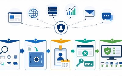 退職前にWeb関連データを会社へ移管しアカウントと鍵を停止して動作確認する工程図