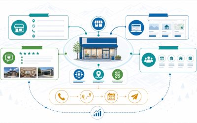 札幌の店舗・地域企業が正確な事業情報、自社サイト、実際の写真、口コミ、地域活動を連携して来店や問い合わせへつなげるローカルSEO図