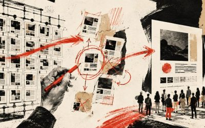 多数のAI案から人が判断して最適なWEB表現を選ぶイメージ
