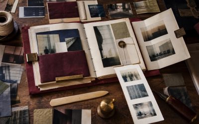 短いSNS投稿を表す写真断片を選定、構成、根拠追加、製本によって一冊の詳しい記事へ変え、完成ページを再び小さな投稿素材へ展開する編集工房